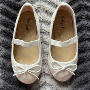 Toddler Sparkly White Slip-On Shoes Size 6